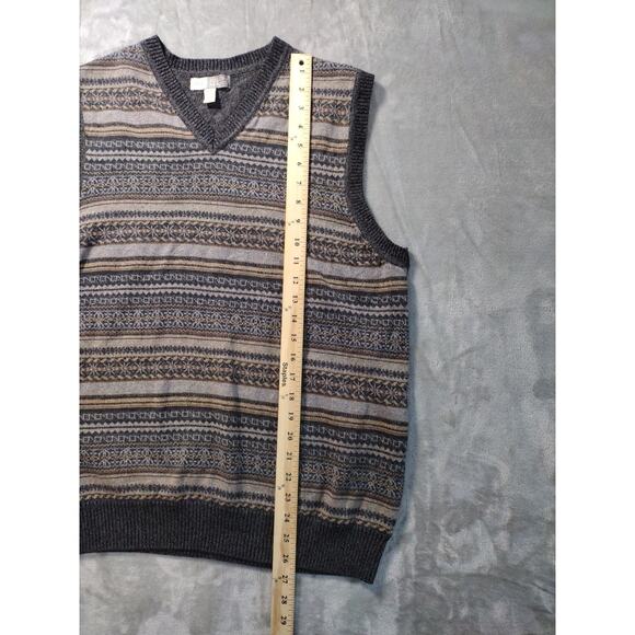Mens Sweater Vest Joseph Abboud JOE Multi Color 100% Cotton Size L - Picture 6 of 8